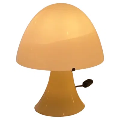 Pre-owned Carlo Nason Lt309 Mushroom-shaped Table Lamp, Design  For A.v. Mazzega In Orange