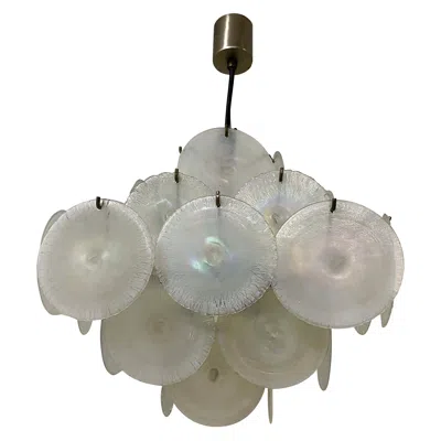 Pre-owned Carlo Nason Mcm Chandelier By  For Mazzega In Murano Glass, Circa 1968 In Transparent