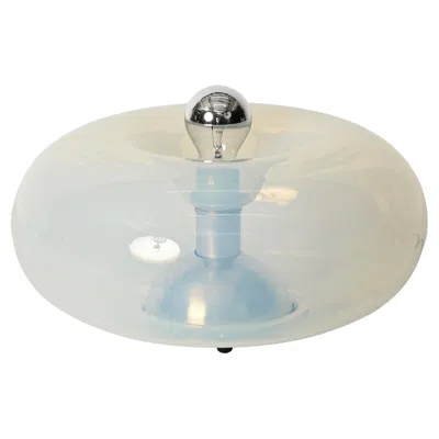 Pre-owned Carlo Nason Medusa Table Lamp In Pearlescent Murano Glass For Leucos, Italy 1960 In Transparent