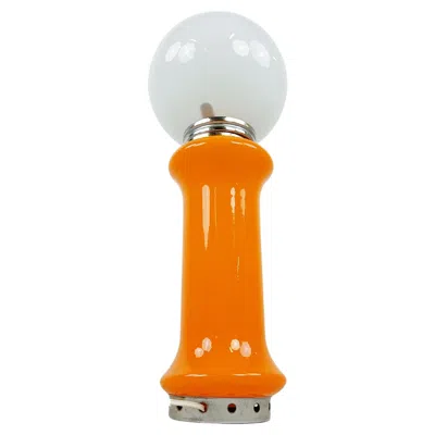 Pre-owned Carlo Nason Mid Century Table Lamp By  For Mazzega, 1960s In Orange