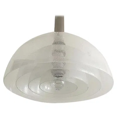 Pre-owned Carlo Nason Mid-century Italian Lt 338 Glass Pendant Lamp By  For Mazzega In Transparent