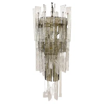 Pre-owned Carlo Nason Mid-century Modern Italian Ceiling Light By , Murano Glass, 1960s In Transparent