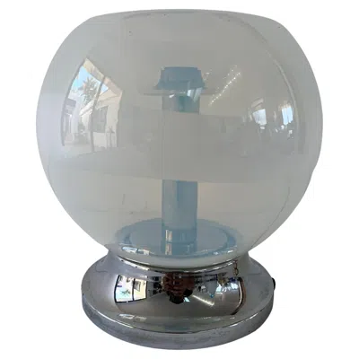 Pre-owned Carlo Nason Mid-century Modern Table Lamp By  For Mazzega In Murano Glass In Transparent