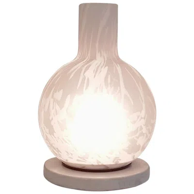 Pre-owned Carlo Nason Mid-century Modern Table Lamp In Marble And Murano Glass, Italy, 1960s In Sand