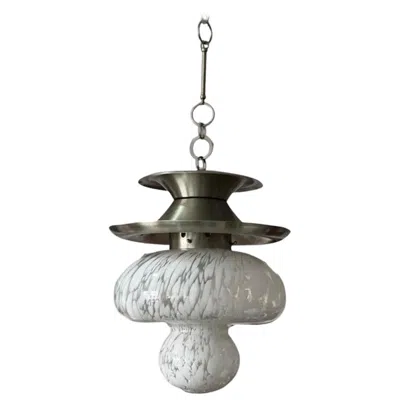 Pre-owned Carlo Nason Murano Glass Pendant Lamp, Space Age Design, Italy, 1970s In Transparent