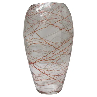 Pre-owned Carlo Nason Murano Glass Vase By , Italy 2000s In Transparent