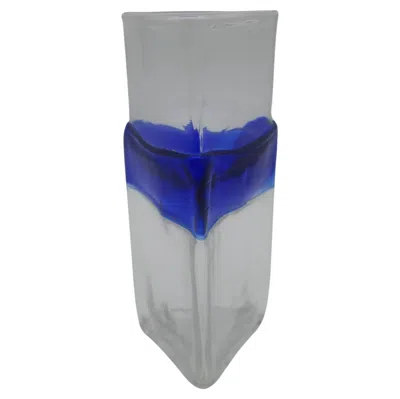 Pre-owned Carlo Nason Murano Glass Vase By , Signed '99 In Transparent