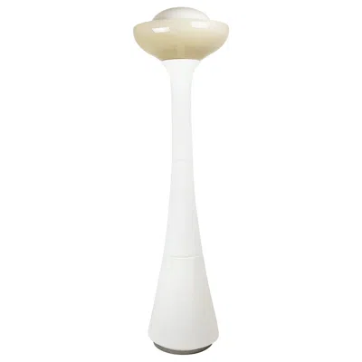 Pre-owned Carlo Nason Olive Green And White Murano Glass Floor Lamp By  For Selenova, 1960s