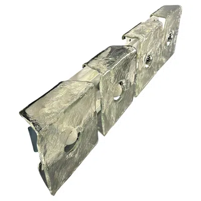 Pre-owned Carlo Nason Pair Of Glass Wall Lights By  Kalmar Franken, 1960s In Brown