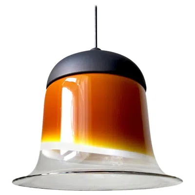 Pre-owned Carlo Nason Rare Large German Vintage Blown Glass Ceiling Hanging Pendant Light, 1960s In Sand