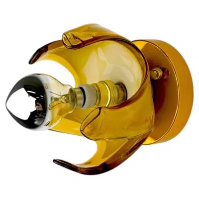 Pre-owned Carlo Nason Sconce For Mazzega, Orange Murano Blown Glass, Italy Circa 1970s