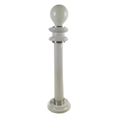 Pre-owned Carlo Nason Space Age White Opaline Floor Lamp In The Style Of , Italy, 1970s