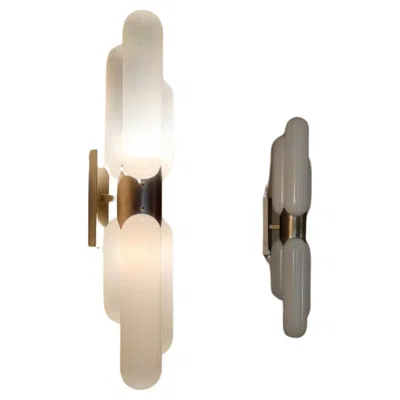 Pre-owned Carlo Nason Torpedo Wall Sconces Designed By  For Mazzega, 1960s In Beige