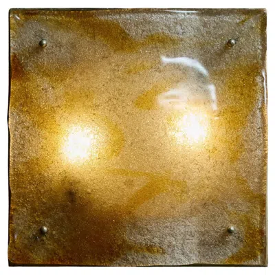 Pre-owned Carlo Nason Two Pairs Of  For Mazzega Murano Glass Wall Sconces In Brown