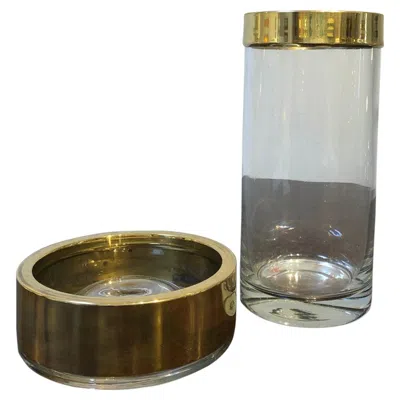 Pre-owned Carlo Nason Vase And Ashtray By  For Mazzega, 1976 In Brown