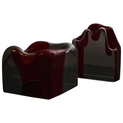 Pre-owned Carlo Nason Vaso Scultura S468 In Vetro Di Murano, Design Di  Per Av Mazzega In Black