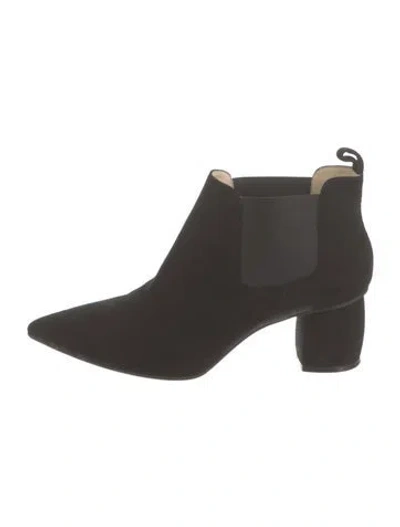 Pre-owned Carlo Palazzi Suede Chelsea Boots In Black