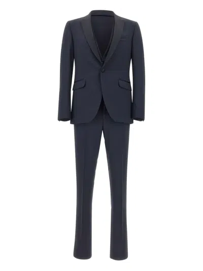 Carlo Pignatelli Button Three-piece Suit In Blue