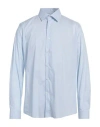 Carlo Pignatelli Cerimonia Man Shirt Sky Blue Size 17 ½ Cotton, Polyamide, Elastane