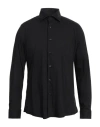Carlo Pignatelli Man Shirt Black Size 17 Cotton, Polyamide, Elastane
