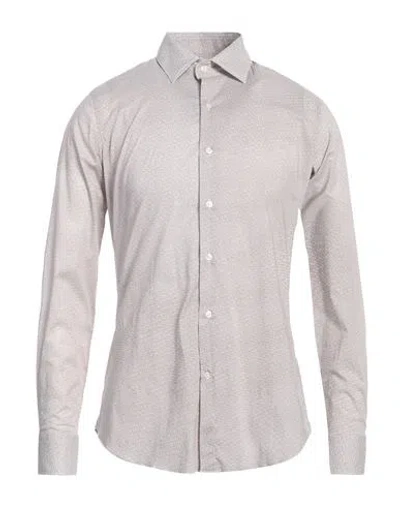 Carlo Pignatelli Man Shirt Light Brown Size 15 ¾ Cotton, Elastane In Beige