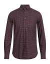 Carlo Pignatelli Man Shirt Navy Size 15 ½ Cotton In Burgundy