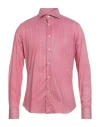 Carlo Pignatelli Man Shirt Red Size 15 ¾ Cotton, Elastane In Pink
