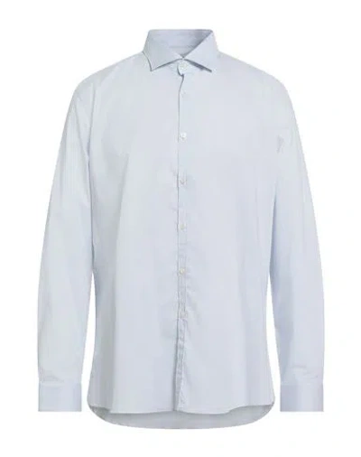 Carlo Pignatelli Man Shirt Sky Blue Size 17 Cotton, Elastane