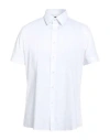 Carlo Pignatelli Man Shirt White Size 17 Cotton, Polyamide, Elastane In White