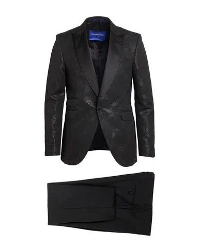 Carlo Pignatelli Man Suit Black Size 46 Polyester, Cotton, Acetate, Metallic Fiber