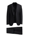 Carlo Pignatelli Man Suit Black Size 50 Polyester, Virgin Wool In Black