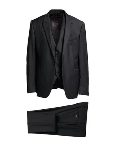 Carlo Pignatelli Man Suit Charcoal Size 46 Wool, Silk In Grey