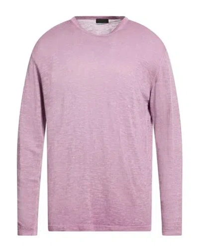 Carlo Pignatelli Man Sweater Mauve Size Xxl Linen, Cotton In Pink