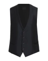 Carlo Pignatelli Man Tailored Vest Black Size 48 Polyester, Virgin Wool In Black