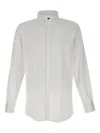 Carlo Pignatelli Mock-neck Cuffed Shirt In White
