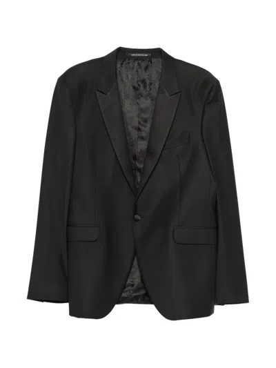 Carlo Pignatelli Peak-lapel Single-breasted Suit In Black