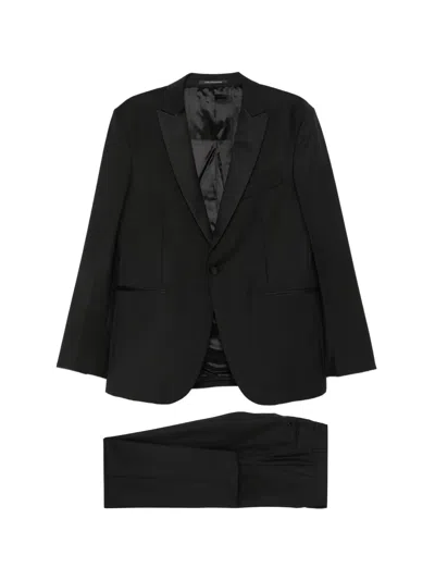 Carlo Pignatelli Peak-lapels Single-breasted Suit In Black