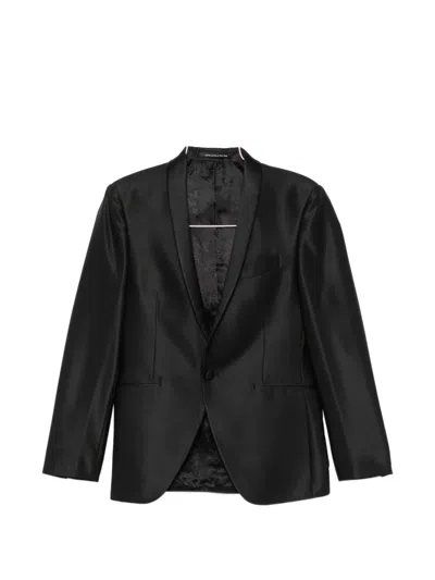 Carlo Pignatelli Satin-finishl Suit In Black