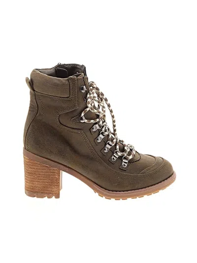 Pre-owned Carlos By Carlos Santana Ankle Boots In Green