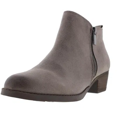 Carlos By Carlos Santana Brie Womens Suede Stacked Heel Booties In Brown