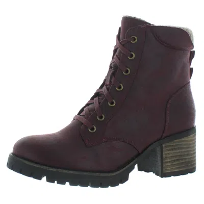 Carlos By Carlos Santana Glinda Womens Faux Leather Dressy Ankle Boots In Purple