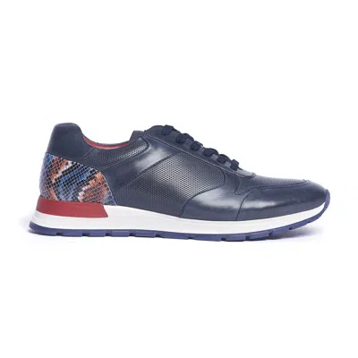 Carlos By Carlos Santana Hazel Reptile Sneaker In Blue