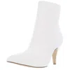 Carlos By Carlos Santana Mandarin Womens Solid Booties In White