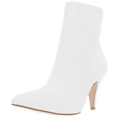 Carlos By Carlos Santana Mandarin Womens Solid Booties In White