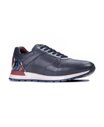 Carlos By Carlos Santana Men's Hazel Reptile Fashion Sneakers In Navy