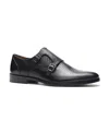 Carlos By Carlos Santana Men's Jack Double Monk Strap Dress Shoe In Black Leather