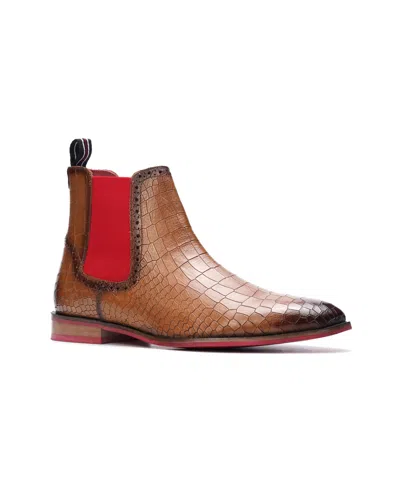 Carlos By Carlos Santana Men's Mantra Chelsea Ankle Boots In Tan Croco