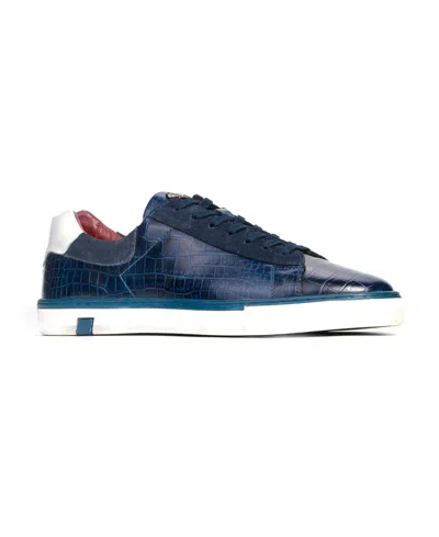 Carlos By Carlos Santana Men's Walker Reptile Fashion Sneakers In Navy