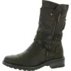 Carlos By Carlos Santana Sawyer Womens Belted Moto Mid-calf Boots In Brown