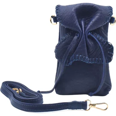 Carlos Falchi Cell Phone Butterly Lambskin Leather Bag In White